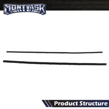 Fit For 78-96 Ford Bronco Tailgate Window Sweep Felts Weatherstrip Seal Kit