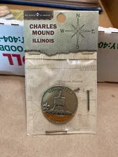 BOY SCOUT MEDALLION CHARLES MOUND ILLINOIS SUMMITEER HIKING STAFF  BSA