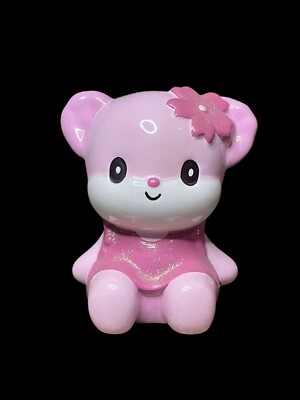 Rare Cute 2002 Sanrio Hello Kitty Pinki Lili Ceramic Piggy Bank
