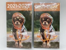 2 Two Year 2021-2022 Pocket Planners Calendars 3.3" x 6"