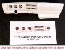 1975 DATSUN PICK UP GAUGE FACES for 1/25 scale MPC kits—PLEASE READ DESCRIPTION