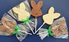 EASTER RABBIT/BUNNY FACE CHOCOLATE EGG HUNT/TRAIL LOLLIPOP/S/SWEET/PARTY FILLERS