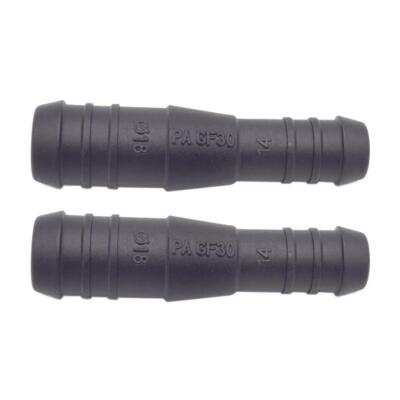 2 x YOU.S Schlauchverbinder Zwischenstück RGV Ø 18mm 14mm Gerade Form Reduzierer