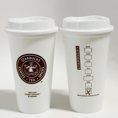 Starbucks Pike Place Original Logo Plastic Reusable Hot Cup, Set