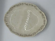 Homer Laughlin China 10.25” Serving Platter Dish Gold & Ivory