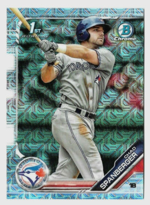 Chad Spanberger 2019 Bowman Chrome Mega Box Mojo Refractor #BCP-87 Blue Jays RC