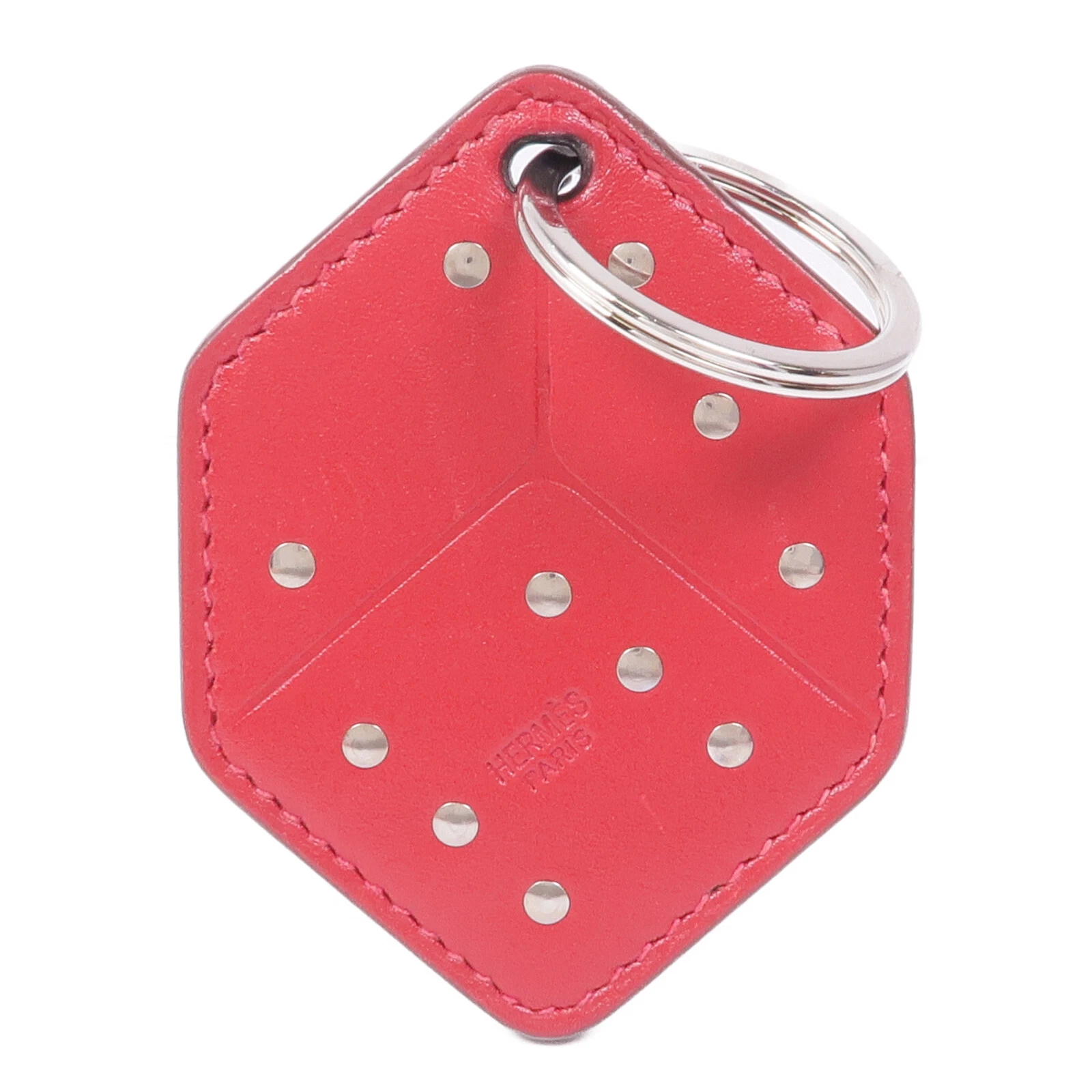 HERMÈS HERMES PHW Charm Veloce Pelle Rosso