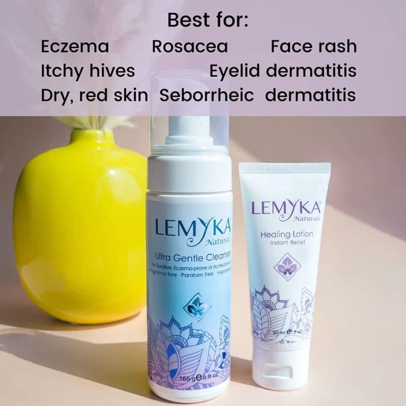 Лосьон от экземы LEMYKA для сухой зудящей кожи — крем от сыпи на лице с розацеа —...  - Изображение 3 из 4