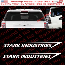 2xpcs Stark Industries Vinyl Die Cut Decals Stickers Space for Car Window FY110