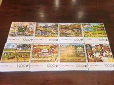 Buffalo Games Charles Wysocki 1000 Piece Puzzle Lot Of 8
