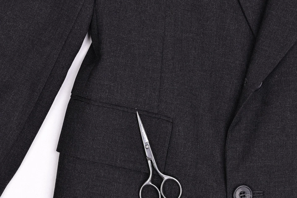 Chaqueta Blazer Vintage Paul Stuart Lana Carbón Sólida Doble Pecho 36 R Foto 3 de 4