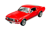 Welly 1967 Ford Mustang Gt Rot 1:24 Die Cast Metal Model Neu Im Kasten