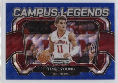 2024 Panini Prizm Draft Picks Campus Legends Blue Wave /249 Trae Young #7 1fa0
