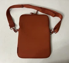 DAGNE DOVER Crossbody Tablet/ Laptop Bag In Color Rust (Orange) 11x8