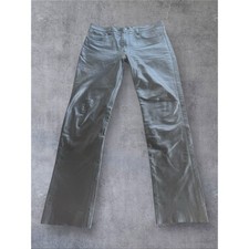 Vtg Black Leather Moto Pants Men  s 38 Biker Rocker Punk Y2K