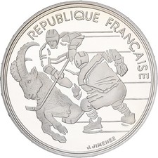 [#1117508] Coin, France, Albertville 1992, 100 Francs, 1991, Paris, MS, Sil, ver