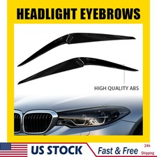 2pcs Glossy Black Headlight Eyelid Eyebrow Trim For Bmw 5 Series G30 G31 F90 M5 2pcs Glossy Black Headlight Eyelid Eyebrow Trim For Bmw 5 Series G30 G31 F90 M5