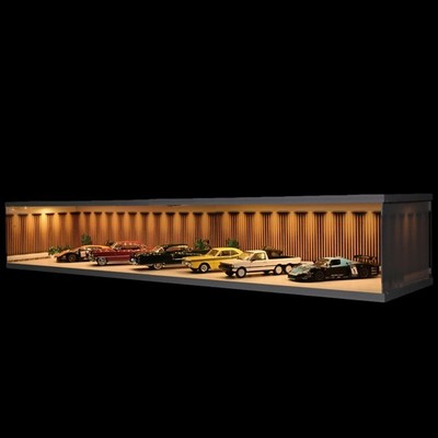 Diorama 1:64/43/18 Car Showroom Model LED Lighting Diecast Garage Scene Display