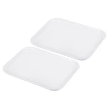 12.1x9.1" Fast Food Tray 2 Pack Plastic Serving Tray Reusable Rectangle Tray