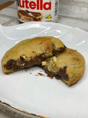 Nutella Filled Chocolate Hazelnut Cookies Homemade Fresh Baked Soft Chewy 12 pcs