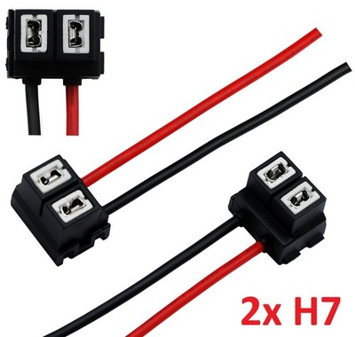 2x H7 Fassung Keramik Sockel Auto Lampen Stecker PX26d Kabel Lampensockel Sockel