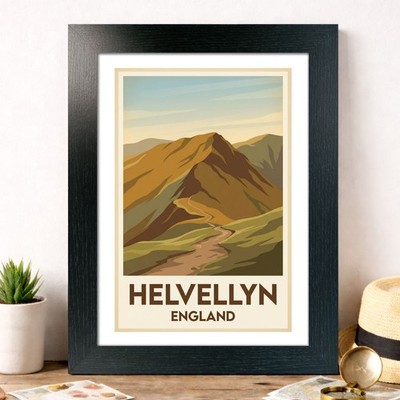 Helvellyn, England Travel Poster Giclee Art Print 170-1