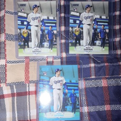 Topps Stadium Club 2024 Roki Sasaki RC #187 Los Angeles Dodgers Lot (3) Blue