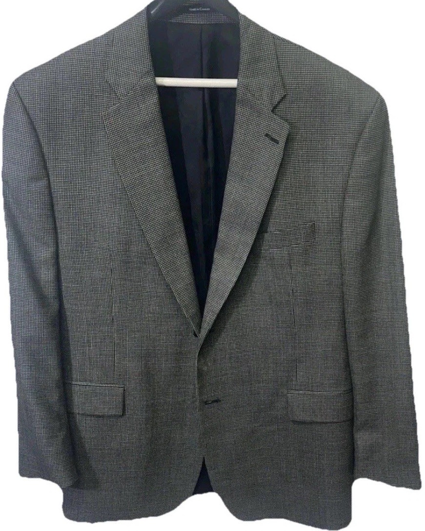 Vintage Ralph Lauren Men’s Blazer Sports Coat Jacket Size 48R Silk & Wool Gray