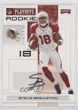2007 Playoff NFL Playoffs Rookie Red Signatures 21/100 Steve Breaston Auto fm0