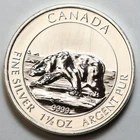 2013 1.5oz Canada $8 BU Silver Polar Bear Coin .9999 Fine - 1 1/2oz - RCM