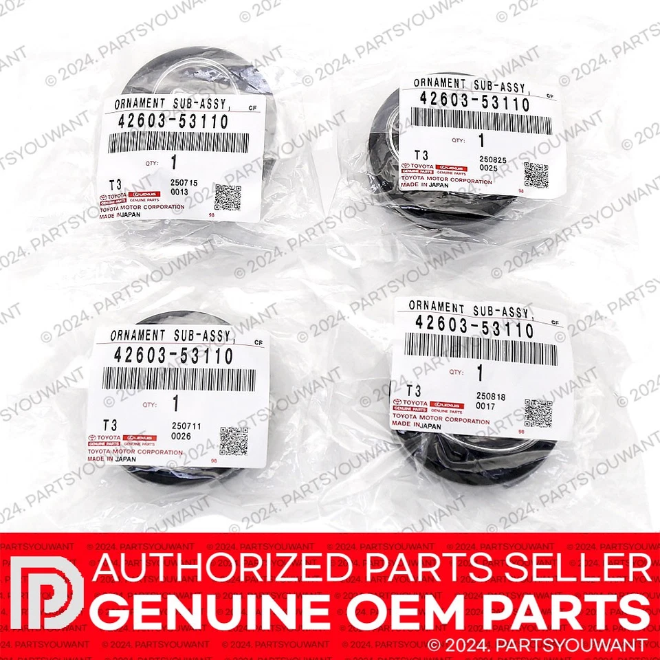 GENUINE Lexus Factory OEM Sport Black Wheel Center Hub Cap 42603-53110 SET OF 4 - Image 2 of 4
