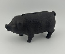 Vintage Decker’s Iowana Cast  Iron Pig Bank