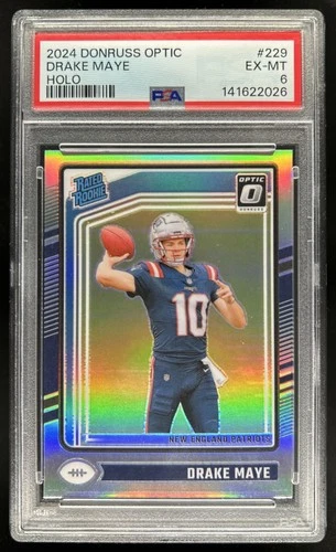 2024 Panini Donruss Optic Drake Maye Holo Rated Rookie #229 Patriots PSA 6