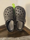Crocs Classic Men's Clogs Sandals, Size 8M 10W, Black, Slip-On