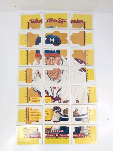 1988 Donruss Hall of Fame Diamond King Warren Spahn Complete 63 Piece Puzzle Set - Picture 17 of 24