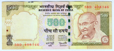 2006 India 500 Rupees 408146 Paper Money Banknotes Currency