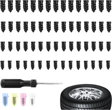 4 Size 60PCS Heavy Duty Tire Plugs Kit with Screwdriver,Deep Threads Screw In...