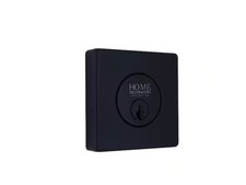 Home Decorators Collection Square Matte Black Single Cylinder Deadbolt