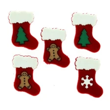Dress It Up Holiday Embellishments-Stockings - 6 Pack