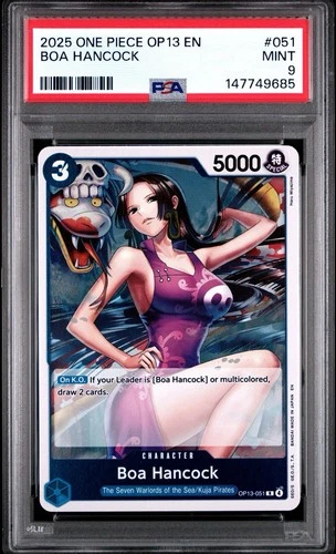 2025 ONE PIECE OP13-CARRYING ON HIS WILL #051 BOA HANCOCK PSA 9 FOIL