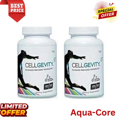 BRANDED Pack of 2 CELLGEVITY by MAX INTERNATIONAL - 1 X 120 CAPSULES JAR Pack Uk Seller`