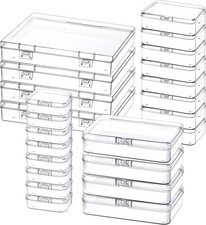 24 Pack Mixed Sizes Small Plastic Storage Containers, 4 24Pcs , clear