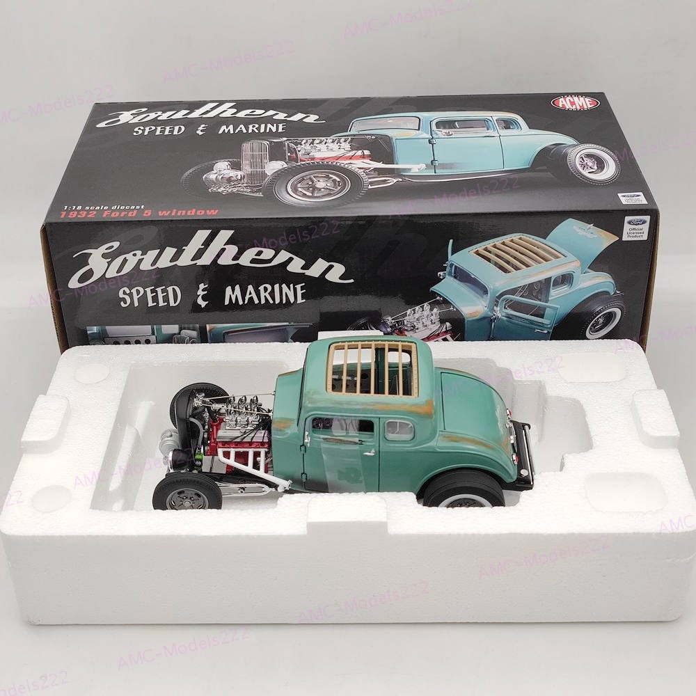 ACME 1:18 1932 FORD 5 WINDOW SOUTHERN SPEED & MARINE