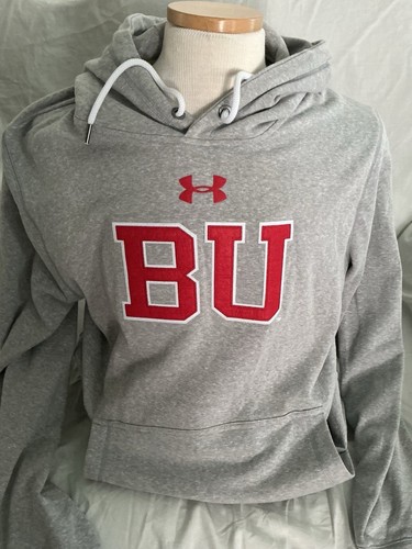 Boston University Terriers Under Armour Cold Gear Hooded Sweatshirt-Large-NWT