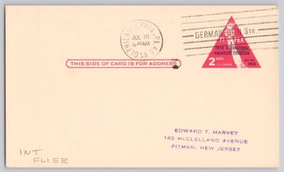 Philadelphia, PA Fifth Intl FIPEX 2c imprint, Germantown Sta cancel, Chrome,