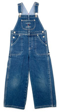 Vintage Tommy Hilfiger Toddler Denim Overalls Size 4 90s Flag Logo Kid Carpenter