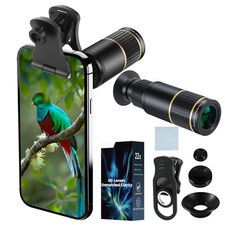 High Power 22X Monocular Telescope with Phone Adapter with FMC Lens Waterproof