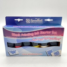 Speedball Block Printing Ink Starter Set 6 Tubes Water Soluble 1.25 oz 3470