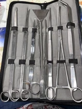 Aquascaping Tools 8 In 1 Kit Aquarium Plant Scissors Tools Set Curved & Waved...