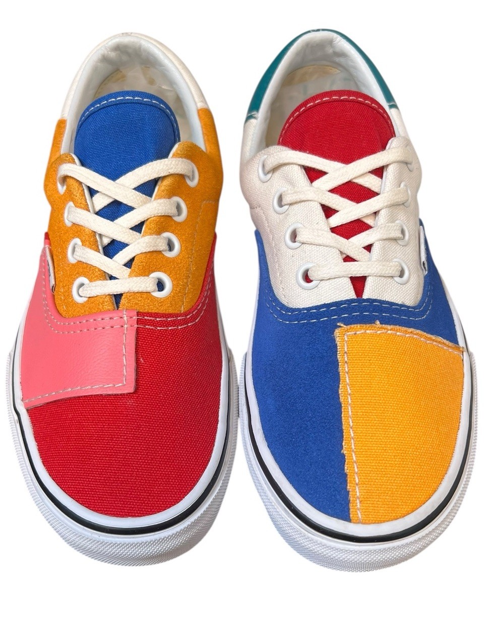 Vans Off The Wall Era Patchwork Multi Colored Low… - image 1